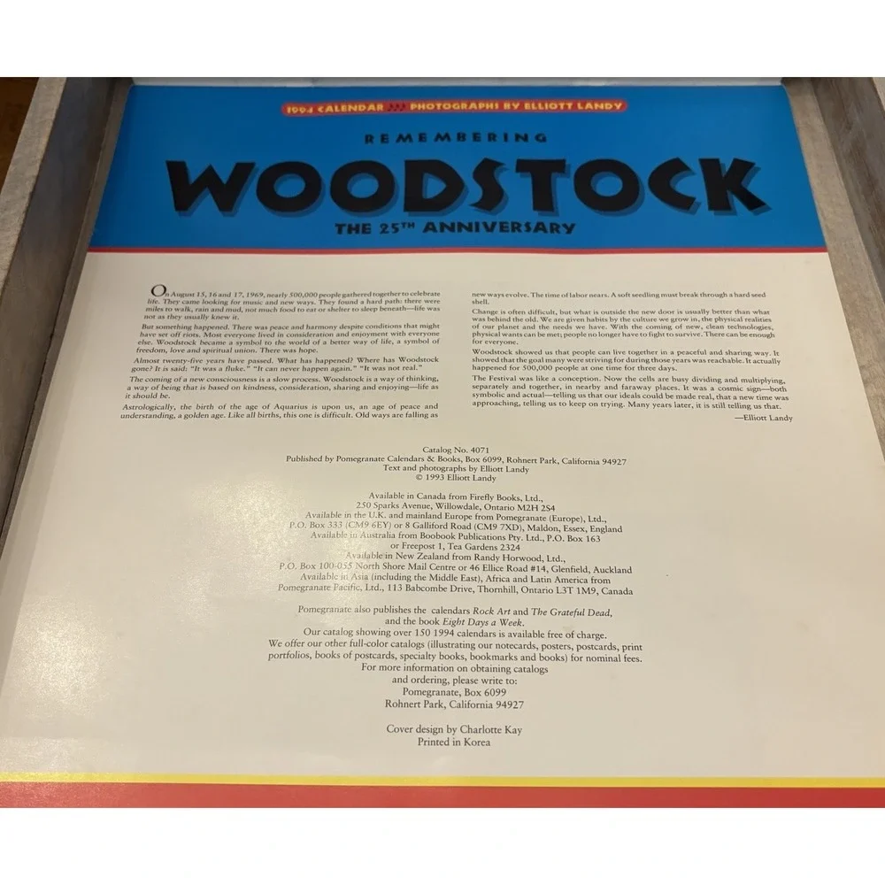 N/A 1994 calendar
